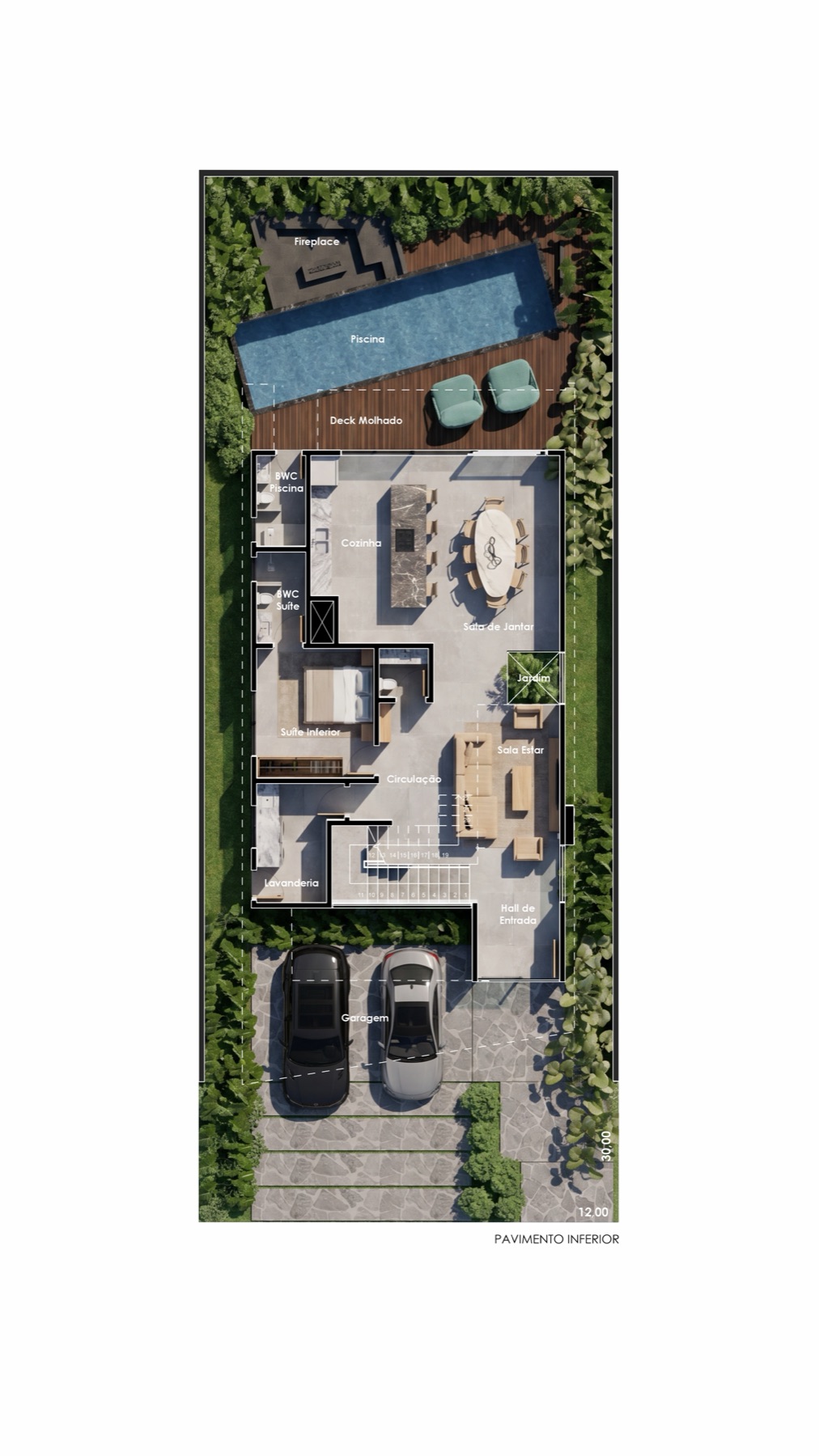 Casa Hexagon · térreo