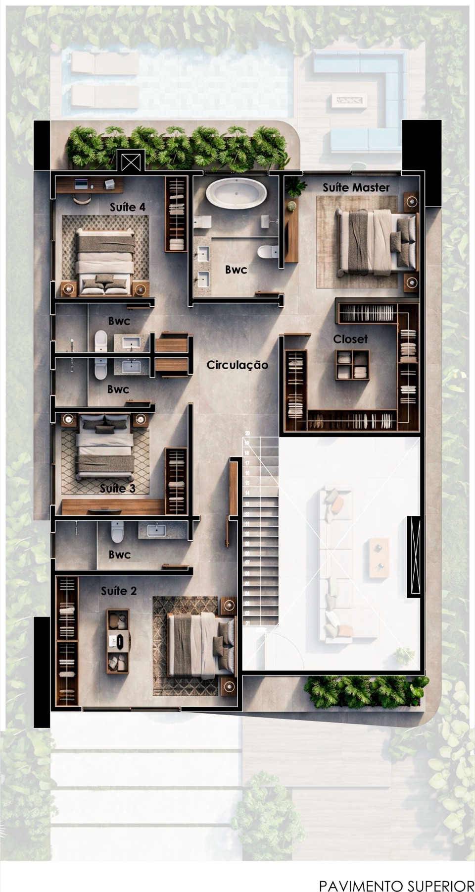 Casa Oyster · pavimento superior