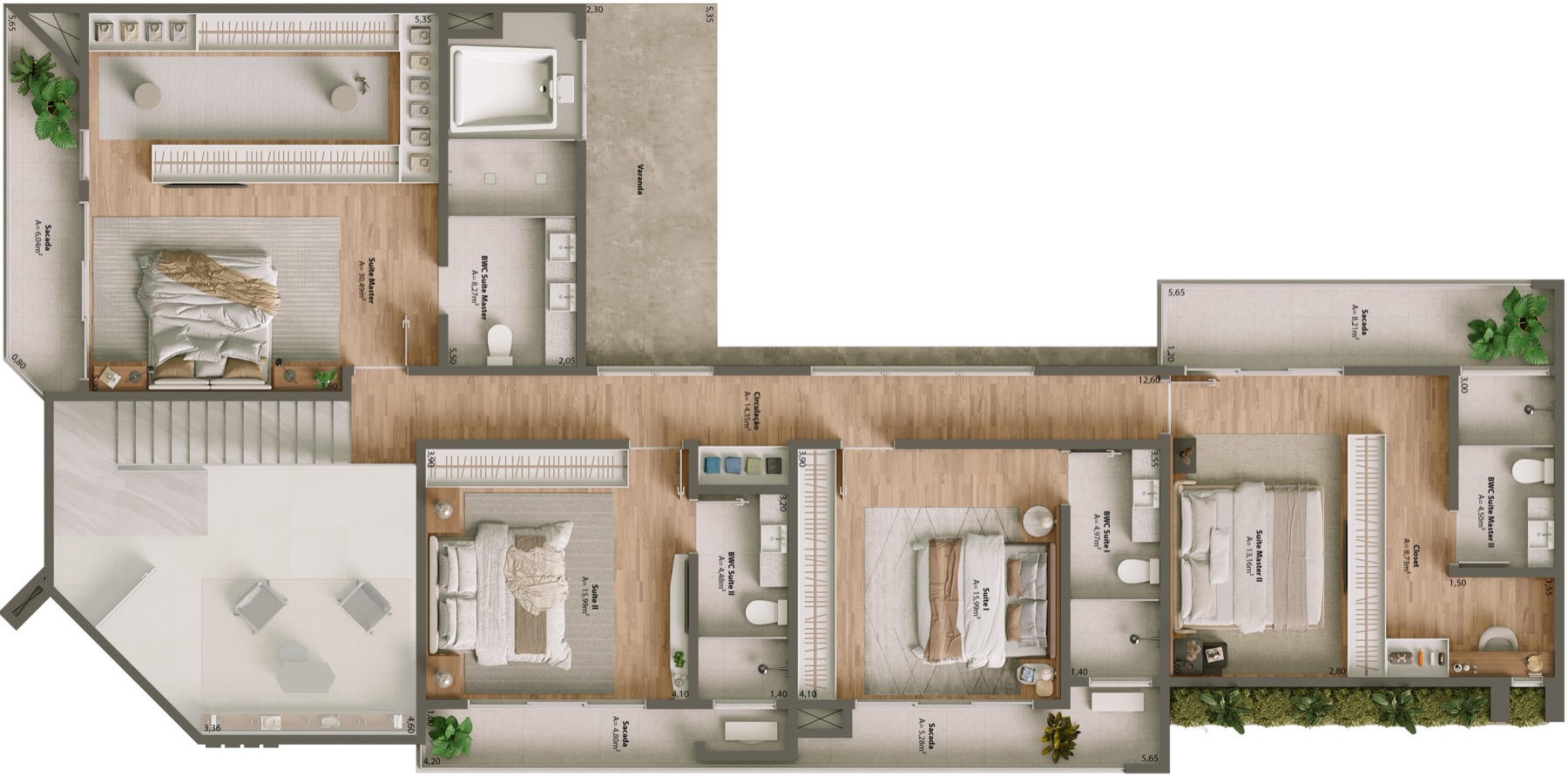 Casa Riviera · pavimento superior