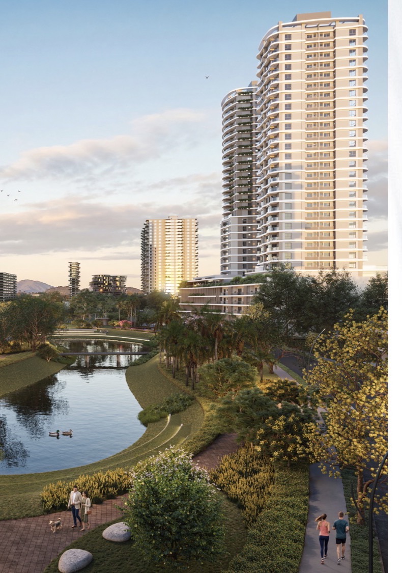 Parque Viva Equilíbrio, fase 2: lago, pontes e caminhos. Imagem ilustrativa do material oficial