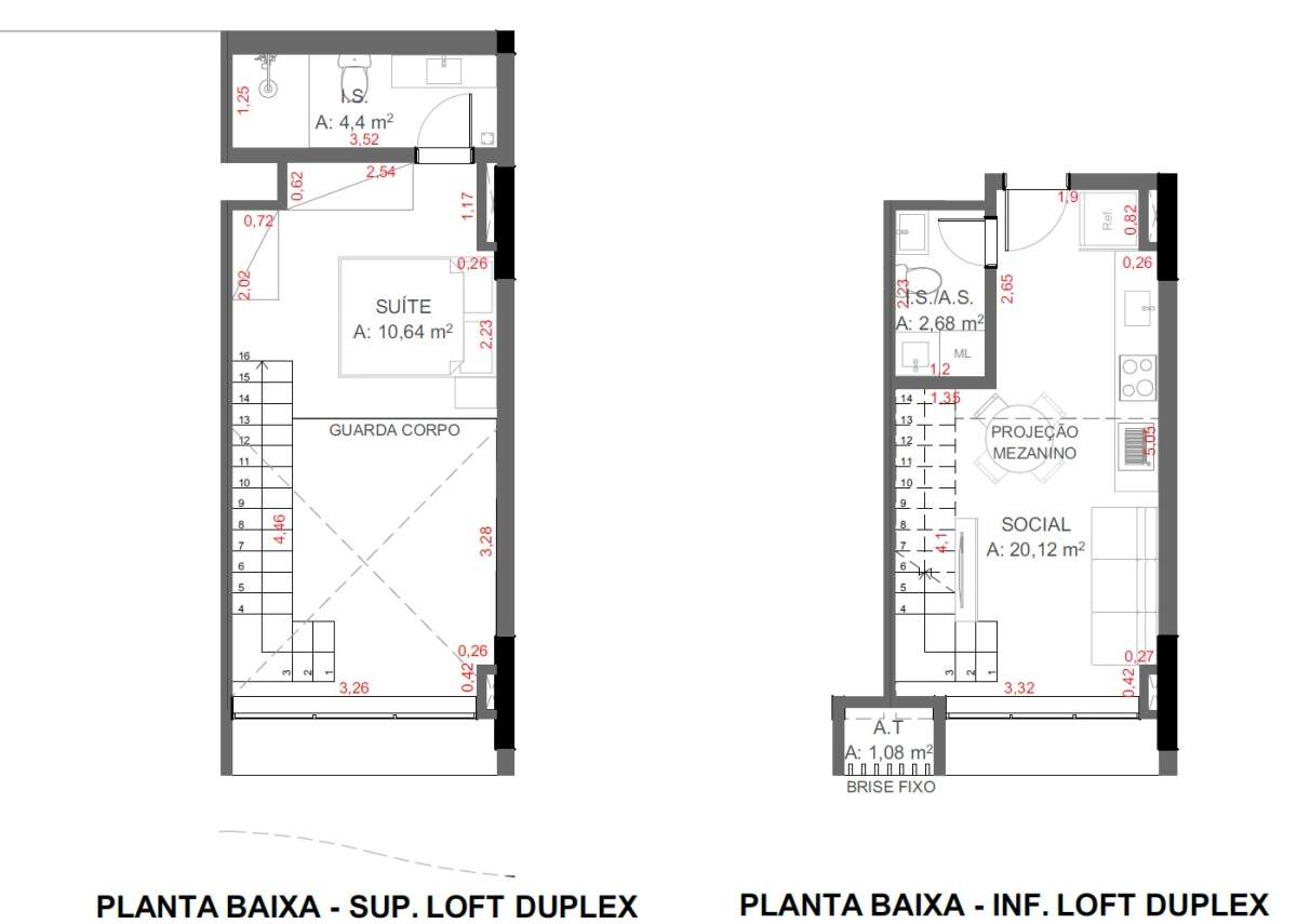 Loft duplex · 46,26 m² · apto 316- B