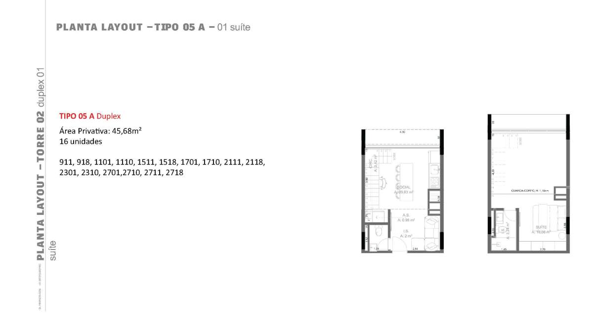 Planta Loft duplex · Veleiros 2711 T2