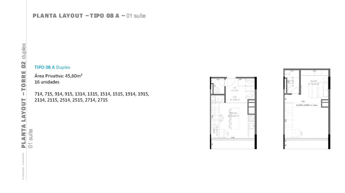 Planta Loft duplex · Veleiros 2715 T2