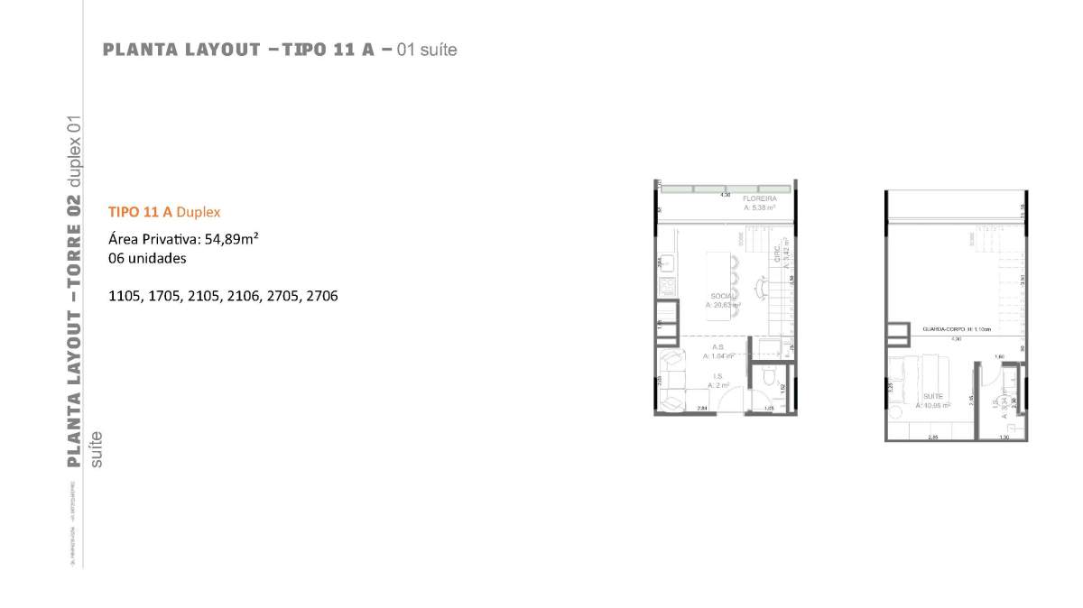 Planta Loft duplex · Veleiros 2706 T2