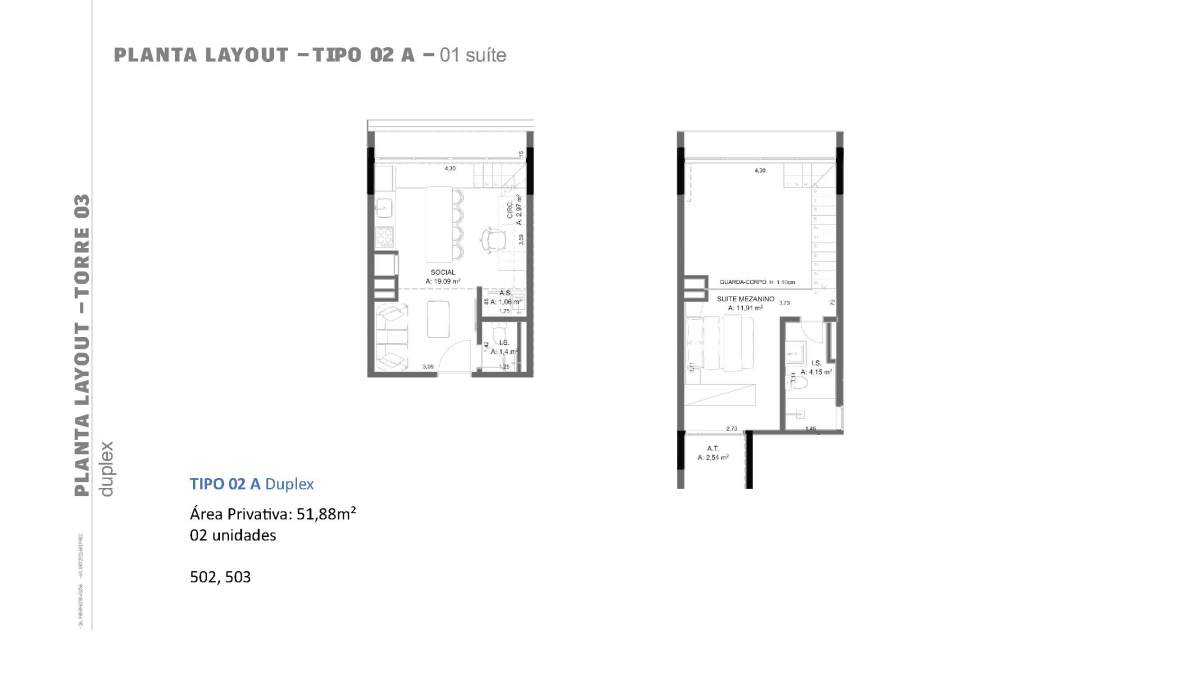 Planta Loft duplex · Veleiros 503 T3